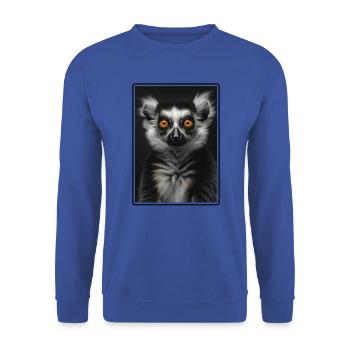 Lemuren Lemurs Lemur - Unisex Sweatshirt - royal blue - Front - Alina (178cm) & Michal (187cm)