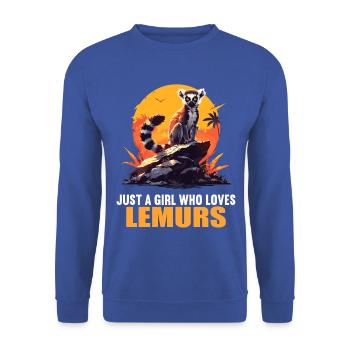 Lémuren Lémuriens Lémurien - Sweat-shirt Unisexe - bleu royal - Devant - Alina (178cm) & Michal (187cm)
