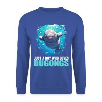 Seekuh Dugongs Dugong - Unisex Pullover - Royalblau - Vorne - Alina (178cm) & Michal (187cm)