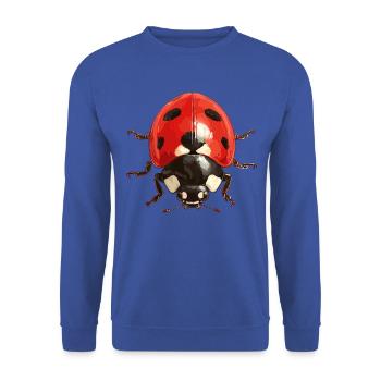 Ladybug Marienkäfer - Unisex Sweatshirt - royal blue - Front - Alina (178cm) & Michal (187cm)