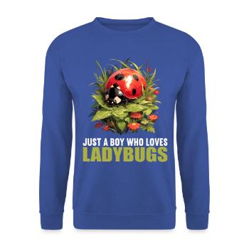Ladybug Marienkäfer - Unisex Sweatshirt - royal blue - Front - Alina (178cm) & Michal (187cm)