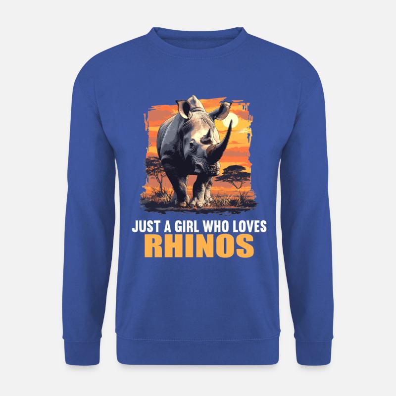 Rhino Nashörner Nashorn - Unisex Pullover - Royalblau