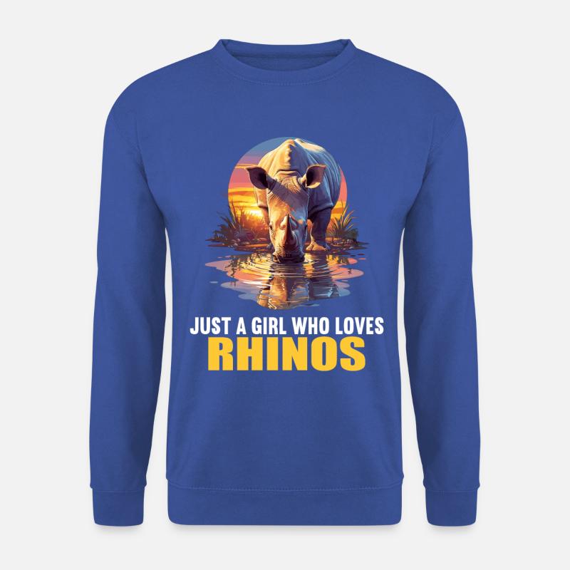 Rhino Nashörner Nashorn - Unisex Pullover - Royalblau
