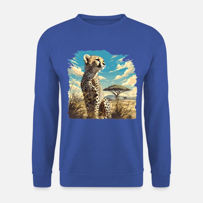 Cheetah Geparde Gepard - Unisex Pullover - Royalblau