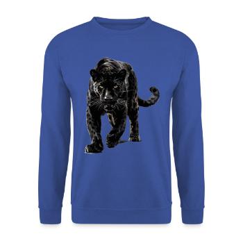 Panthers Panther - Unisex Pullover - Royalblau - Vorne - Alina (178cm) & Michal (187cm)