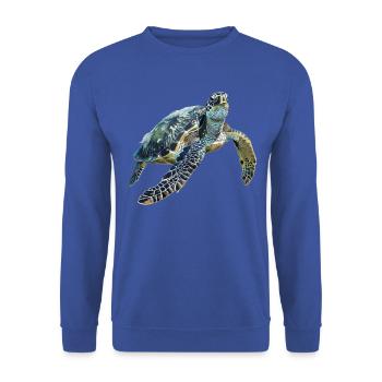 Sea Turtle Meeresschildkröten Meeresschildkröte - Unisex Pullover - Royalblau - Vorne - Alina (178cm) & Michal (187cm)