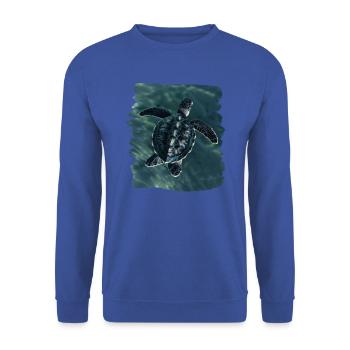 Tortue de mer Meeresschildkröten Meeresschildkröte - Sweat-shirt Unisexe - bleu royal - Devant - Alina (178cm) & Michal (187cm)