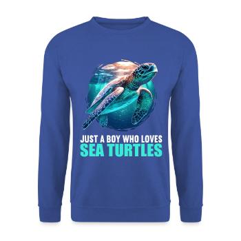 Sea Turtle Meeresschildkröten Meeresschildkröte - Unisex Pullover - Royalblau - Vorne - Alina (178cm) & Michal (187cm)