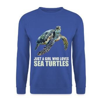 Sea Turtle Meeresschildkröten Meeresschildkröte - Unisex Pullover - Royalblau - Vorne - Alina (178cm) & Michal (187cm)