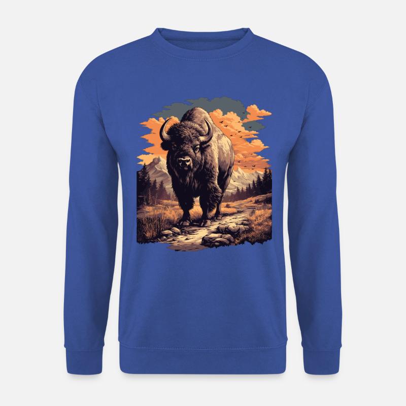 Bisons Bison - Unisex Pullover - Royalblau