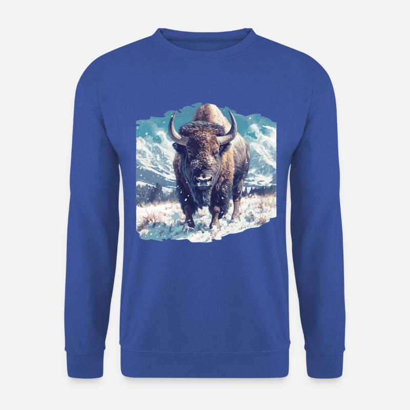 Bisons Bison - Unisex Pullover - Royalblau