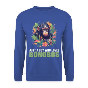 Bonobos Bonobo - Unisex Sweatshirt - royal blue - Front - Alina (178cm) & Michal (187cm)