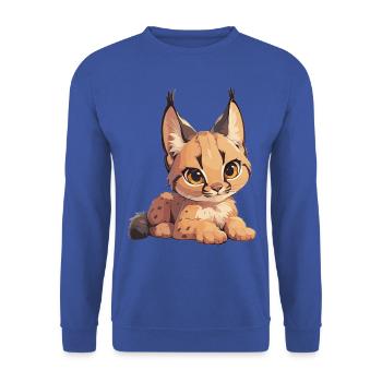 Caracal Karakale Karakal - Sweat-shirt Unisexe - bleu royal - Devant - Alina (178cm) & Michal (187cm)