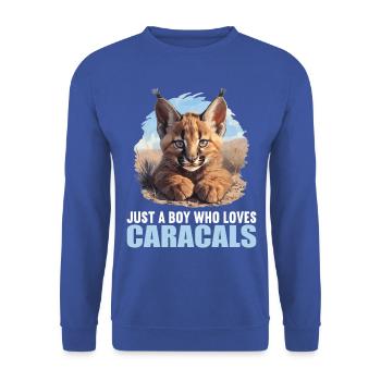 Caracal Karakale Karakal - Sweat-shirt Unisexe - bleu royal - Devant - Alina (178cm) & Michal (187cm)