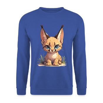 Caracal Karakale Karakal - Sweat-shirt Unisexe - bleu royal - Devant - Alina (178cm) & Michal (187cm)