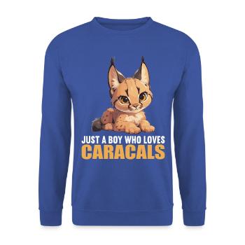 Caracal Karakale Karakal - Sweat-shirt Unisexe - bleu royal - Devant - Alina (178cm) & Michal (187cm)