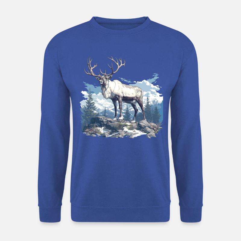 Caribou Karibus Karibu - Unisex Pullover - Royalblau