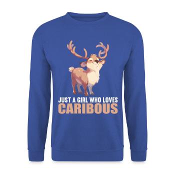 Caribou Karibus Karibu - Unisex Pullover - Royalblau - Vorne - Alina (178cm) & Michal (187cm)