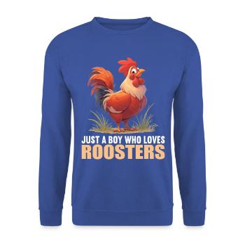 Rooster Roosters Rooster - Unisex Sweatshirt - royal blue - Front - Alina (178cm) & Michal (187cm)