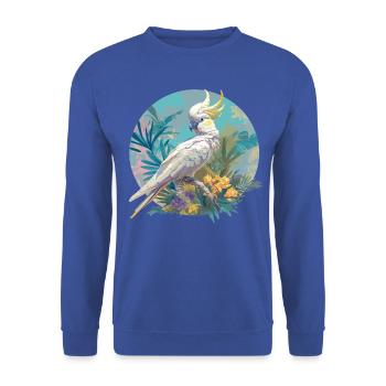 Cockatoo Cockatoos Cockatoo - Unisex Sweatshirt - royal blue - Front - Alina (178cm) & Michal (187cm)