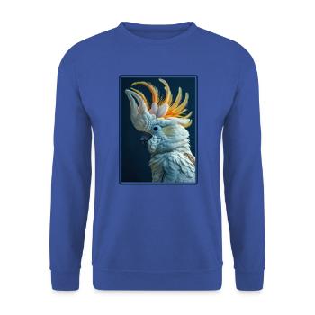 Cockatoo Cockatoos Cockatoo - Unisex Sweatshirt - royal blue - Front - Alina (178cm) & Michal (187cm)