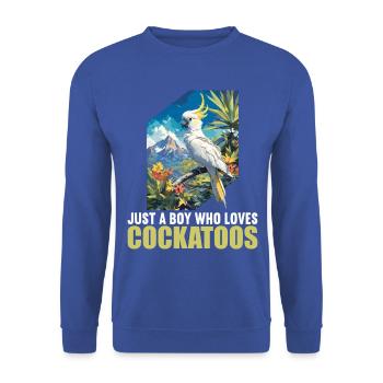 Cockatoo Cockatoos Cockatoo - Unisex Sweatshirt - royal blue - Front - Alina (178cm) & Michal (187cm)