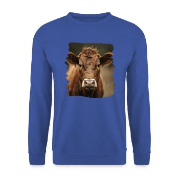 Vaches Vache - Sweat-shirt Unisexe - bleu royal - Devant - Alina (178cm) & Michal (187cm)