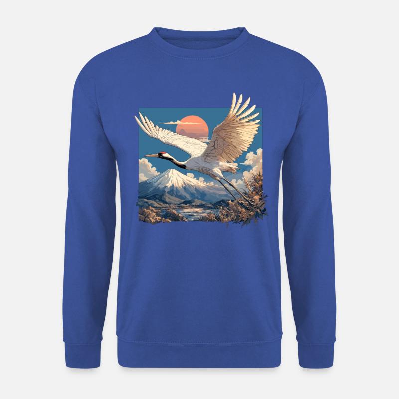 Kraniche Kranich - Unisex Pullover - Royalblau