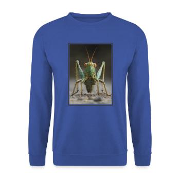 Grillen Grille - Unisex Pullover - Royalblau - Vorne - Alina (178cm) & Michal (187cm)