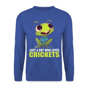 Grillen Grille - Unisex Pullover - Royalblau - Vorne - Alina (178cm) & Michal (187cm)