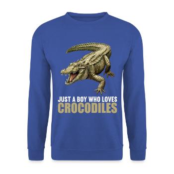 Crocodiles Crocodile - Sweat-shirt Unisexe - bleu royal - Devant - Alina (178cm) & Michal (187cm)