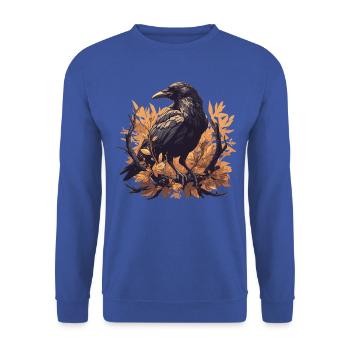 Crows Crow - Unisex Sweatshirt - royal blue - Front - Alina (178cm) & Michal (187cm)