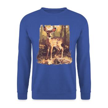 Cerf Cerf - Sweat-shirt Unisexe - bleu royal - Devant - Alina (178cm) & Michal (187cm)