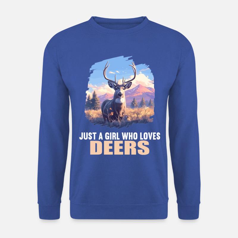 Hirsche Hirsch - Unisex Pullover - Royalblau
