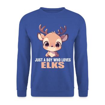 Moose Moose - Unisex Sweatshirt - royal blue - Front - Alina (178cm) & Michal (187cm)