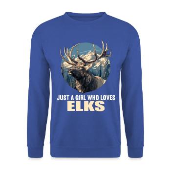 Moose Moose - Unisex Sweatshirt - royal blue - Front - Alina (178cm) & Michal (187cm)