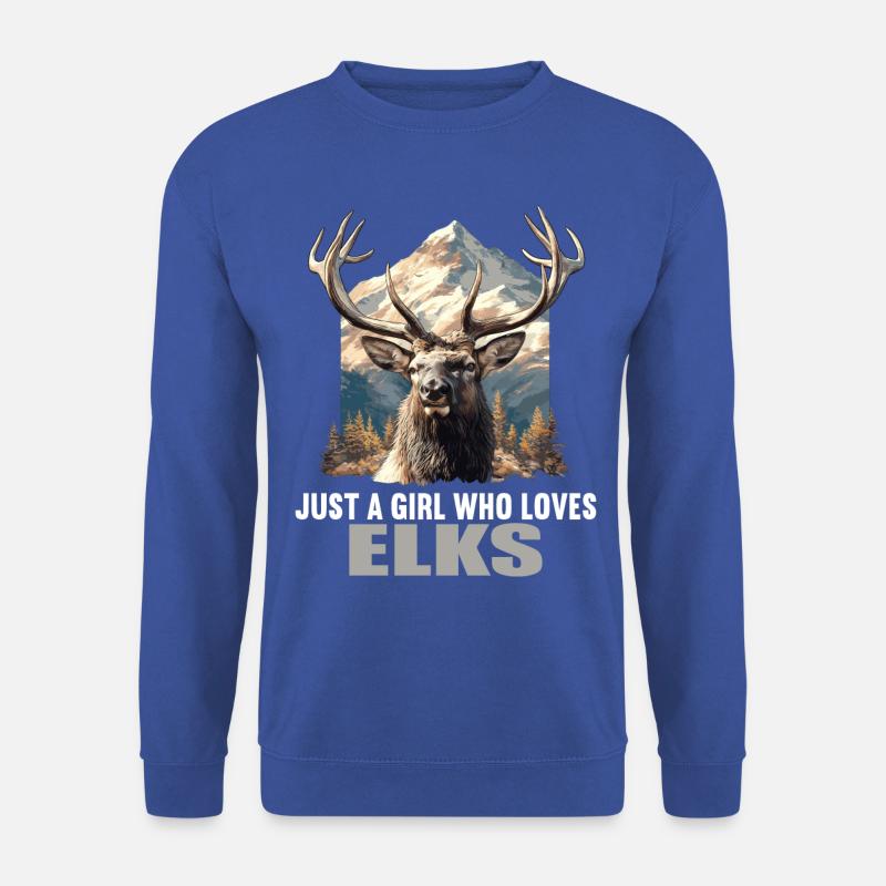 Elche Elch - Unisex Pullover - Royalblau