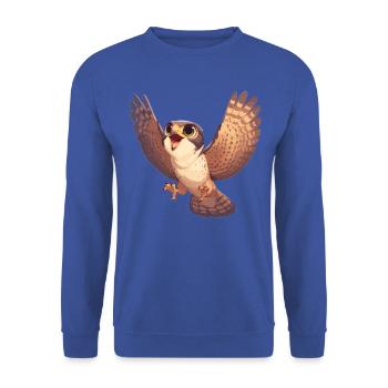 Falcon Falcon - Unisex Sweatshirt - royal blue - Front - Alina (178cm) & Michal (187cm)