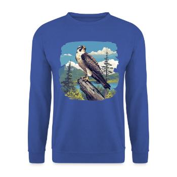 Falcon Falcon - Unisex Sweatshirt - royal blue - Front - Alina (178cm) & Michal (187cm)