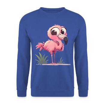 Flamingos Flamingo - Unisex Sweatshirt - royal blue - Front - Alina (178cm) & Michal (187cm)