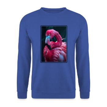 Flamingos Flamingo - Unisex Sweatshirt - royal blue - Front - Alina (178cm) & Michal (187cm)