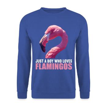 Flamingos Flamingo - Unisex Sweatshirt - royal blue - Front - Alina (178cm) & Michal (187cm)