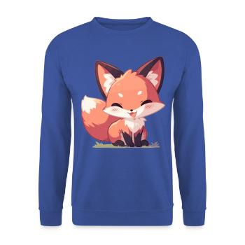 Renards Renard - Sweat-shirt Unisexe - bleu royal - Devant - Alina (178cm) & Michal (187cm)