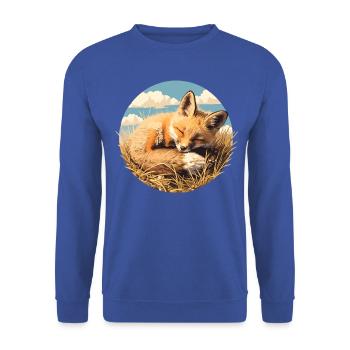 Renards Renard - Sweat-shirt Unisexe - bleu royal - Devant - Alina (178cm) & Michal (187cm)