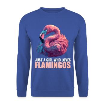 Flamingos Flamingo - Unisex Sweatshirt - royal blue - Front - Alina (178cm) & Michal (187cm)