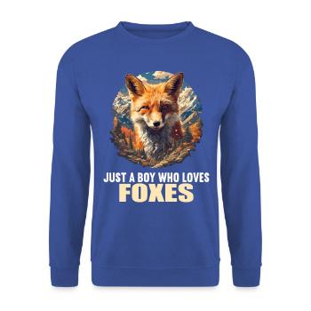 Foxes Fox - Unisex Sweatshirt - royal blue - Front - Alina (178cm) & Michal (187cm)