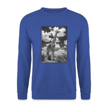 Giraffes Giraffe - Unisex Sweatshirt - royal blue - Front - Alina (178cm) & Michal (187cm)
