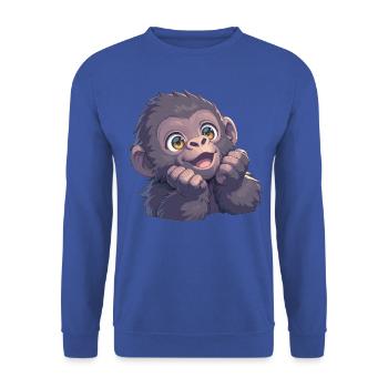 Gorillas Gorilla - Unisex Sweatshirt - royal blue - Front - Alina (178cm) & Michal (187cm)