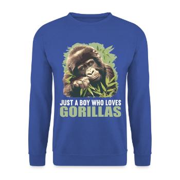 Gorillas Gorilla - Unisex Pullover - Royalblau - Vorne - Alina (178cm) & Michal (187cm)