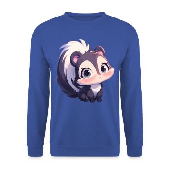 Skunks Skunk - Unisex Sweatshirt - royal blue - Front - Alina (178cm) & Michal (187cm)